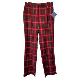 Vintage 90s Catherine Stewart Plaid Flat Front Pants Sz 10 Holiday Deadstock NEW